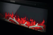 Napoleon - Entice Wall-Mount Electric Fireplace (NEFL50CFH-1) - detail view. Optional log media shown is sold separately.