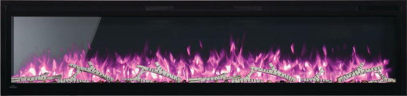 Napoleon - Entice Wall-Mount Electric Fireplace (NEFL72CFH-1) - product view. Optional log media shown is sold separately.