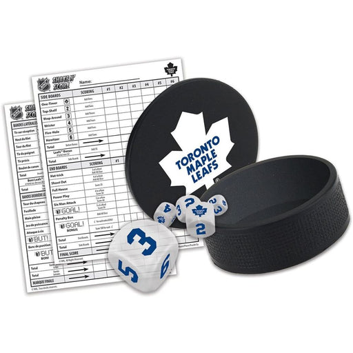MasterPieces - NHL Toronto Maple Leafs - Shake n’ Score Dice Game — Dice cup, dice and scorepad