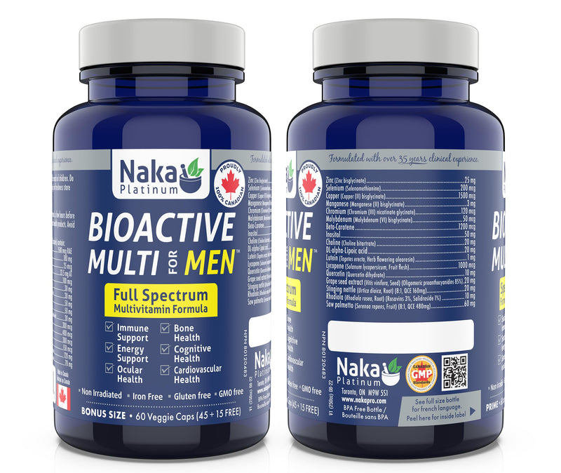 Naka Platinum - BioActive Multi for Men 60Caps - Limolin 