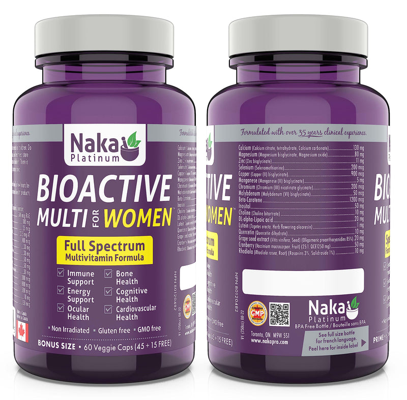 Naka Platinum - BioActive Multi for Women 60Caps - Limolin 