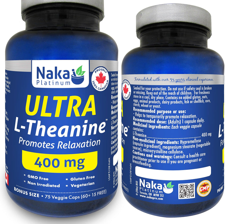 Naka Platinum - Ultra L-Theanine 400mg - 75 VCaps - Limolin 