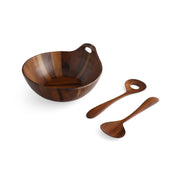 Nambe - Portables Wood Salad Bowl W/Servers - Limolin 