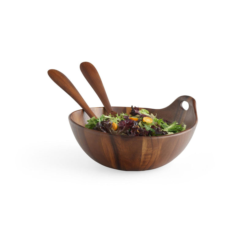 Nambe - Portables Wood Salad Bowl W/Servers - Limolin 