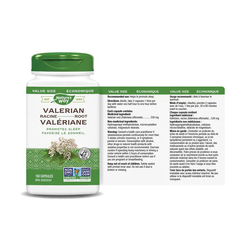 Nature's Way - Valerian Root 180 caps - Limolin 