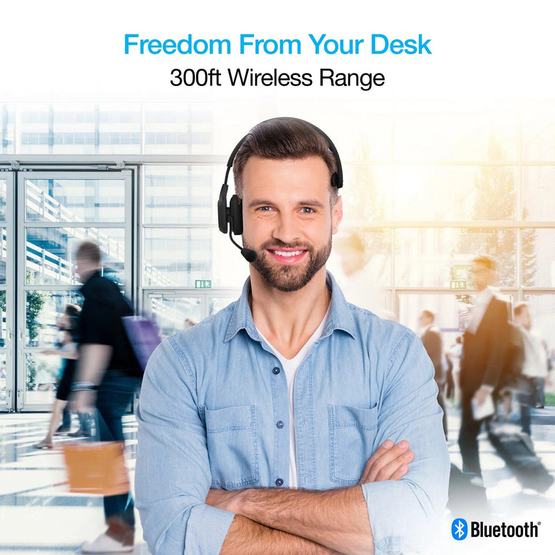 Naztech - NXT-700 Pro Noise Cancelling Home/Office Wireless Headset - Limolin 