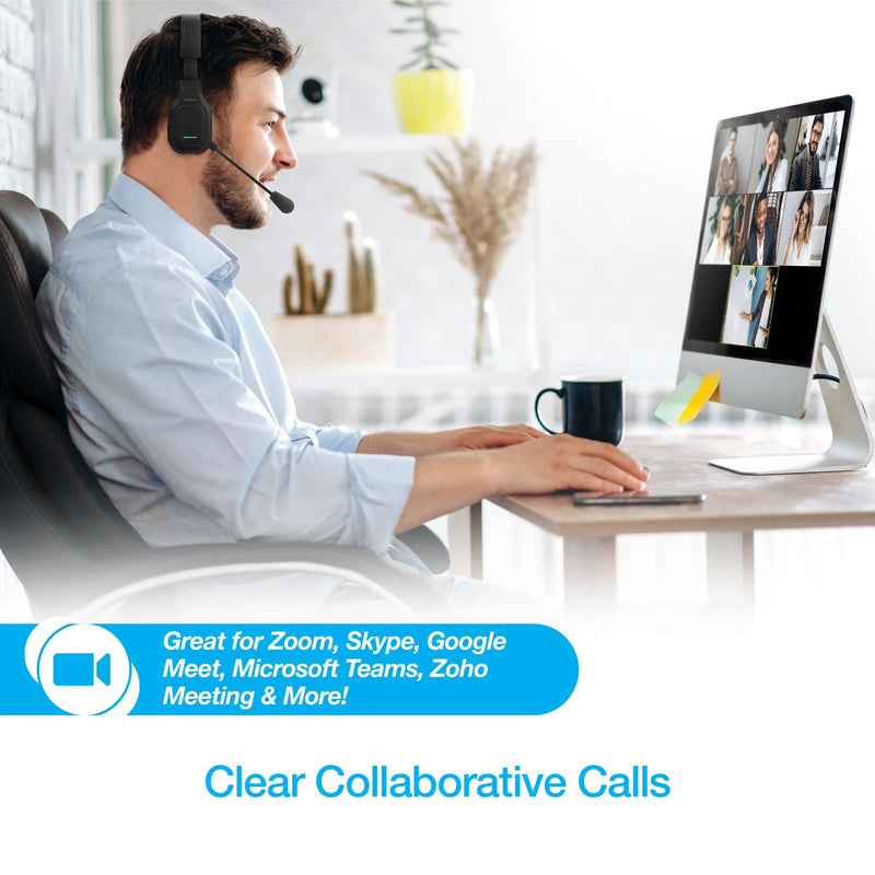 Naztech - NXT-700 Pro Noise Cancelling Home/Office Wireless Headset - Limolin 