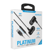 Naztech - Platinum High Fidelity USB-C Earbuds Black - Limolin 