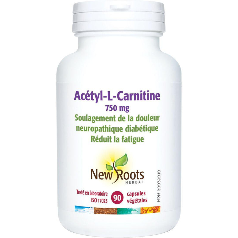 New Roots Herbal - Acetyl - L - Carnitine 750Mg, 90 Capsules - Limolin 