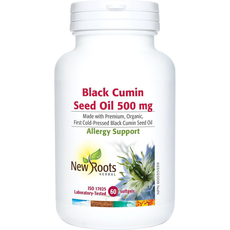 New Roots Herbal - Black Cumin Seed Oil 500Mg - 60 Softgels - Limolin 