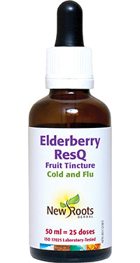 New Roots Herbal - Elderberry Resq Cold + Flu - 50 Ml -Fruit Tincture - Limolin 