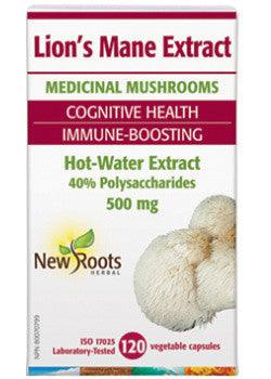 New Roots Herbal - Lion?S Mane Hericium Erinaceus?? 40%?Polysaccharides?? Hot?Water Extraction?? 500Mg - 120 Capsules - Limolin 