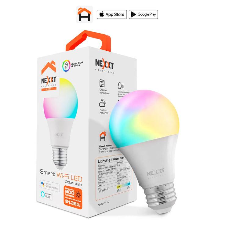 Nexxt - Smart Home - Indoor Wi-Fi RGB & White LED Light Bulb 100V - Limolin 