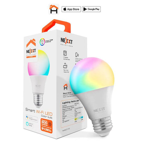 Nexxt - Smart Home - Indoor Wi-Fi RGB & White LED Light Bulb 100V - Limolin 