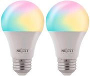 Nexxt - Smart Home Indoor Wi-Fi RGB & White LED Light Bulb (2 Pack) - Limolin 
