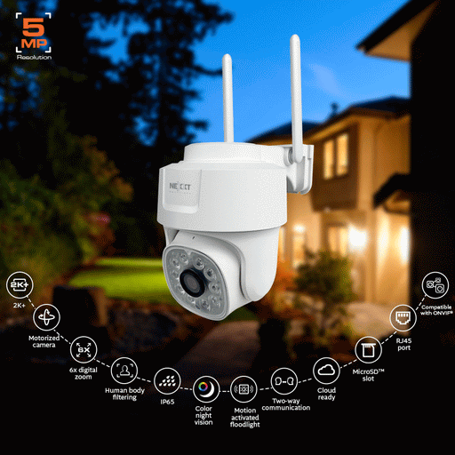 Nexxt - Smart Home Outdoor Camera 2K 5MP-NHC-OP10 - Limolin 