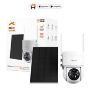 Nexxt - Smart Home Outdoor Camera Solar 2K PTZ (Pan Tilt Zoom) Motorized with Solar Panel IP65 2 Way Communication Night Vision Motion Sensor - White - Limolin 