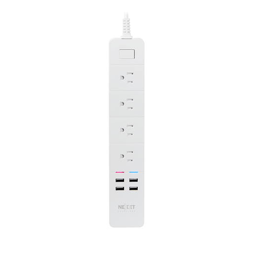 Nexxt - Smart Home Wi-Fi Power Strip with 4 Outlets 4 USB Ports - Limolin 