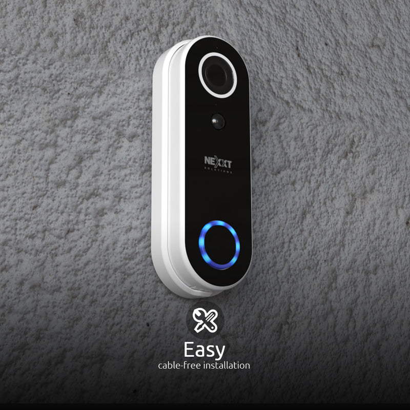 Nexxt - Smart Home - Wi-Fi Video Doorbell - White (NHC - D100) - Limolin 