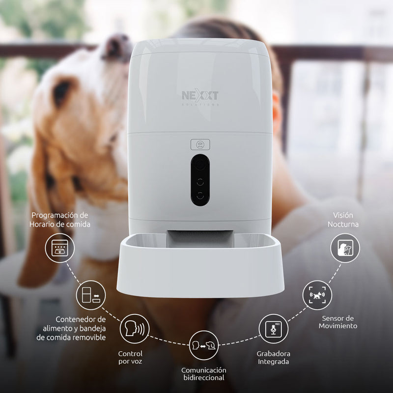 Nexxt - Smart Home Wifi Pet Feeder 2K Webcam-NHA-P610 V2 - Limolin 