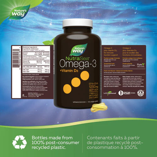 Nutrasea - NutraSea Omega3+D 150 Sgels - Limolin 