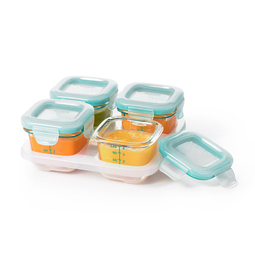 OXO - Glass Baby Blocks - Turquoise - 4 Oz - Limolin 