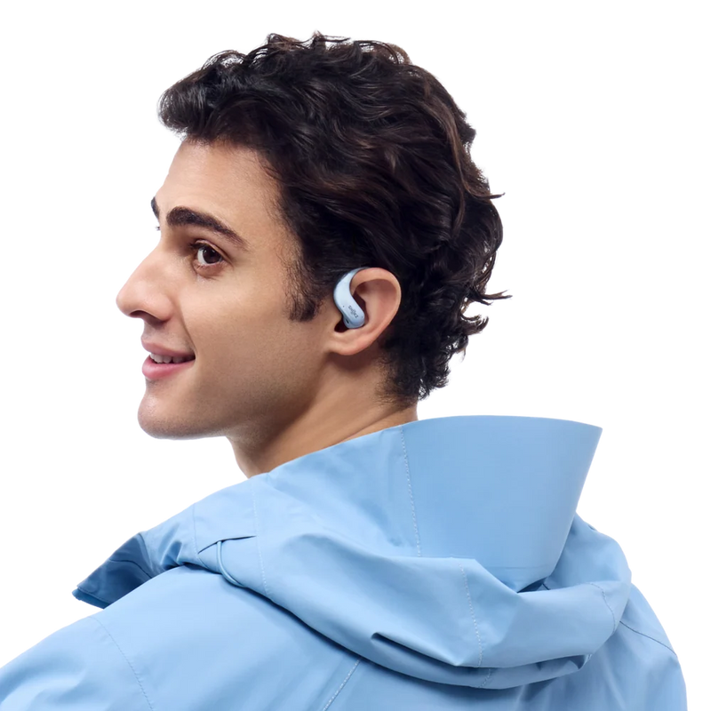 Shokz - Shokz OpenFit Air 2 Black Bluetooth Headset Smart Mic Around Ear Air Conduction - OpenBass - Water Resistant IP54