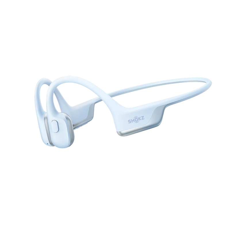 Shokz - Shokz OpenRun Air 2, Ice-Blue Bluetooth Headset with Mic Bone Conduction - Lightweight - Waterproof IP67