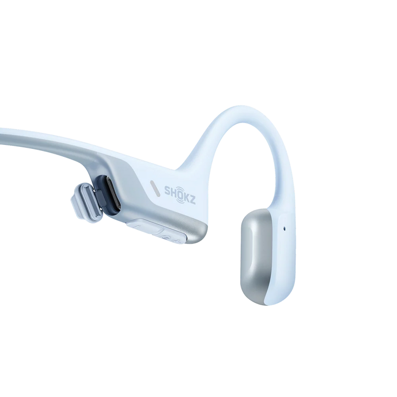 Shokz - Shokz OpenRun Air 2, Ice-Blue Bluetooth Headset with Mic Bone Conduction - Lightweight - Waterproof IP67