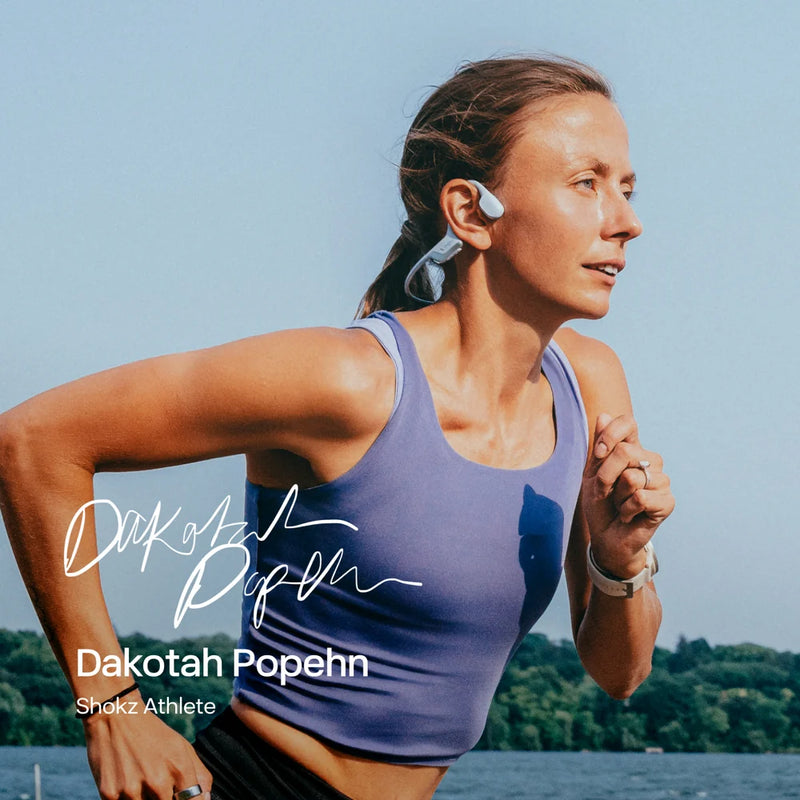 Shokz - Shokz OpenRun Air 2 Black Bluetooth Headset with Mic Bone Conduction - Lightweight - Waterproof IP67