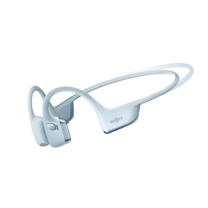 Shokz - OpenRun Pro 2 Mini - Blue- Bluetooth Headset Noise Cancelling Mic Premium Bone Conduction - Dual Drivers Enhanced Bass - 3D Audio Water Resistant IP55 - 12Hr Battery Life