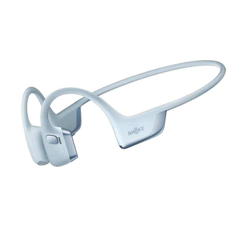 Shokz - OpenRun Pro 2 - Blue - Bluetooth Headset Noise Cancelling Mic Premium Bone Conduction - Dual Drivers Enhanced Bass - 3D Audio Water Resistant IP55 - 12Hr Battery Life