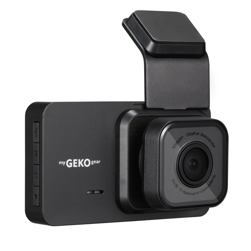 myGEKOgear - Dashcam - Orbit 1120  1080p HD H.264 Compression - 130 Degree Wide Angle  G-Sensor 32GB MicroSD Incl.  support up to 64GB – Black