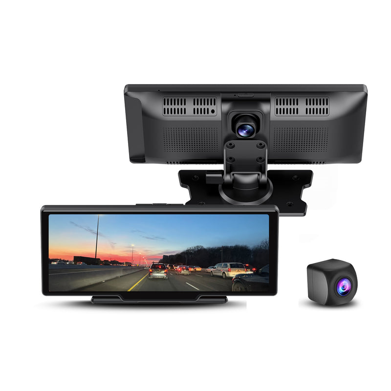 myGEKOgear - Dual Dashcam - Orbit C120  10.26 Portable Infotainment Display & Back Up Camera for Apple CarPlay Android Auto