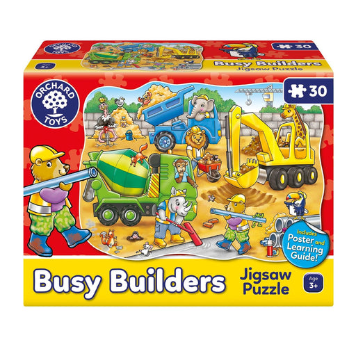 Orchard Toys - Busy Builders (Poster) (30-Piece Puzzle) - Limolin 