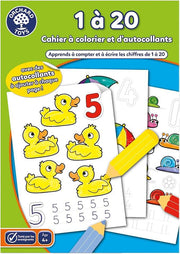 Orchard Toys - Cahier � Colorier D'Autocollants 1-20 - Limolin 