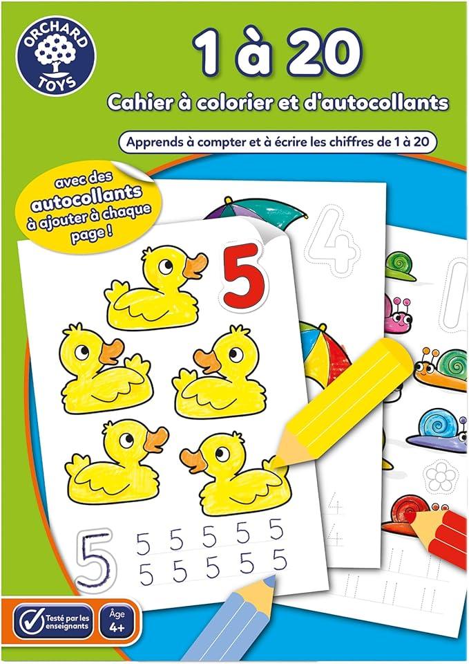 Orchard Toys - Cahier � Colorier D'Autocollants 1-20 - Limolin 
