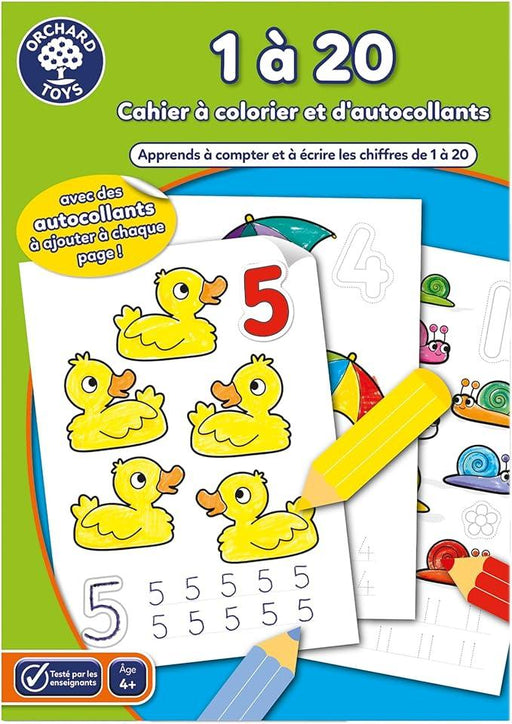 Orchard Toys - Cahier � Colorier D'Autocollants 1-20 - Limolin 