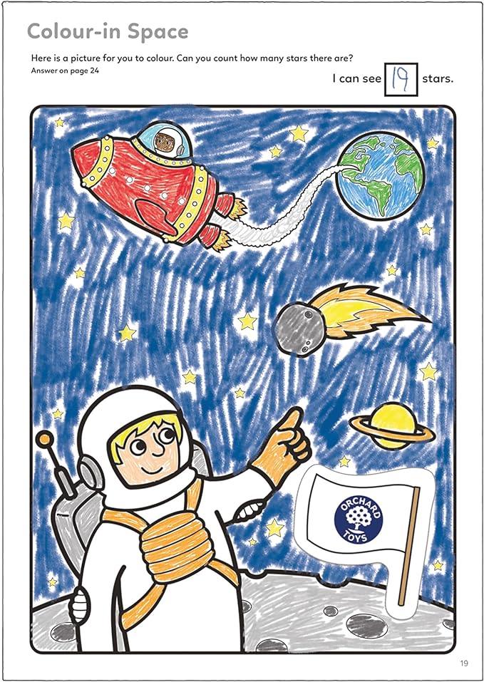 Orchard Toys - Cahier � Colorier D'Autocollants De L'Espace - Limolin 