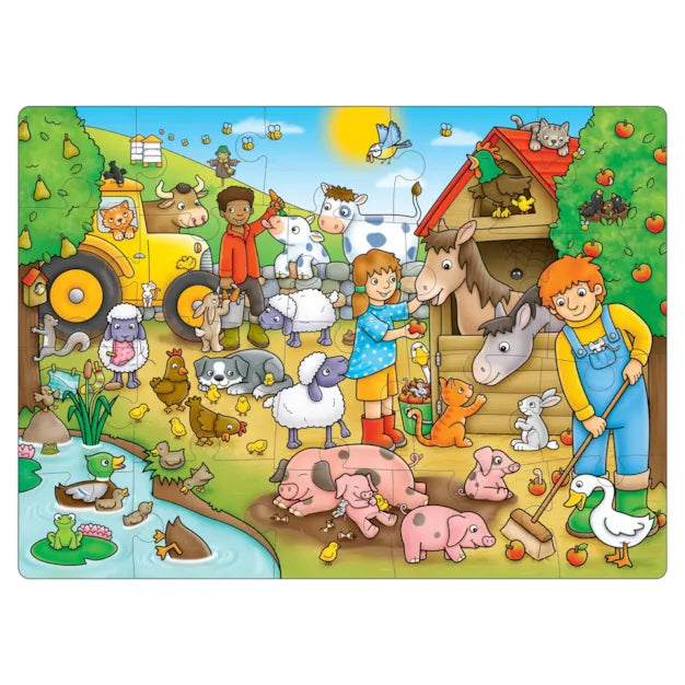 Orchard Toys - Who's On The Farm (Poster) (20-Piece Puzzle) - Limolin 