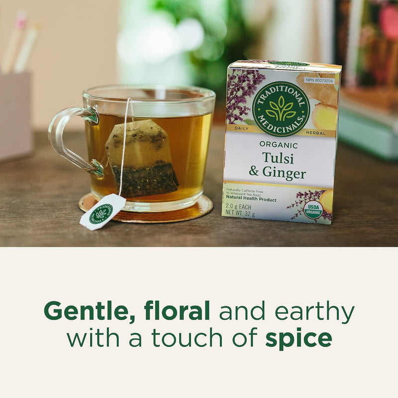 Organic Traditions - Tulsi & Ginger 16bags - Limolin 
