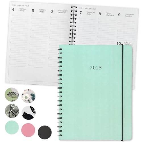 Pierre Belvedere - 2025 Weekly Planner - Colo Mint Green - Hardcover, Double Wire Spiral Bound - 442354 - Limolin 