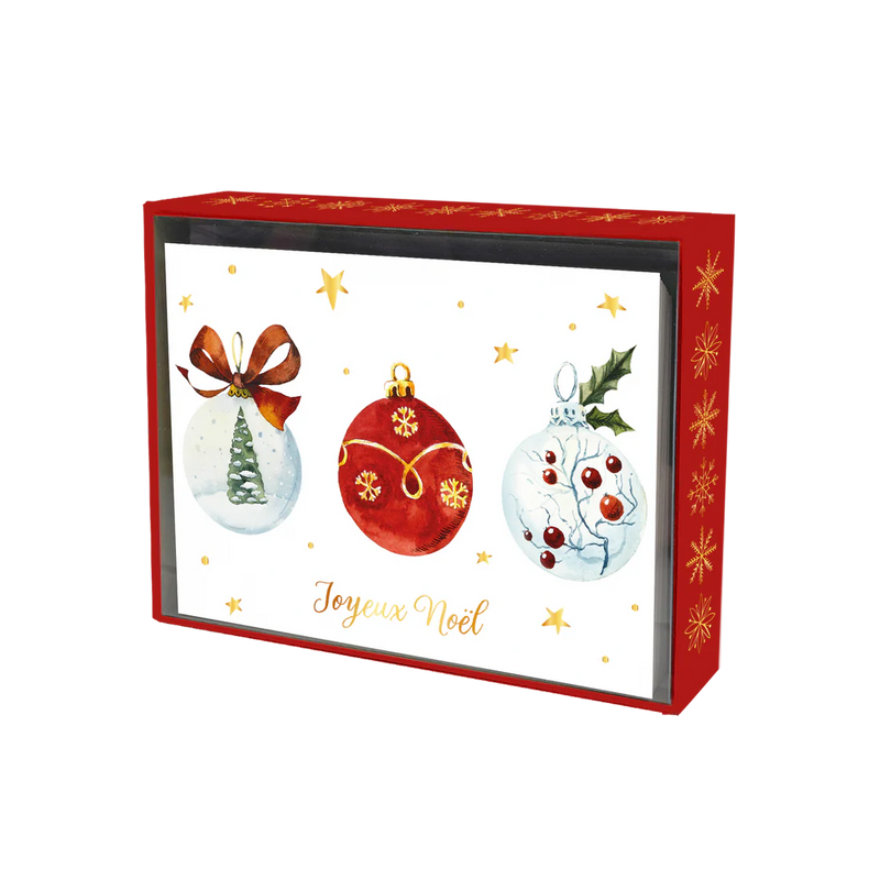 PBI ACN - CARTE NOËL ENS. DE 20 - 3 BOULES DE NOËL - Limolin 