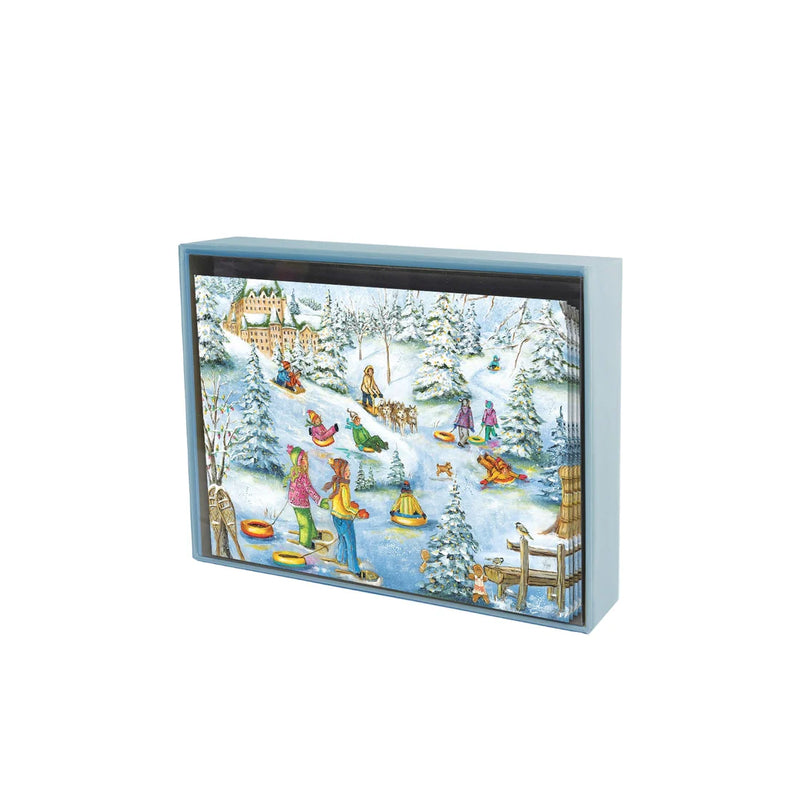 PBI ACN - CARTE NOËL ENS. DE 8 - GENEST - CHÂTEAU SOUS LA NEIGE - Limolin 