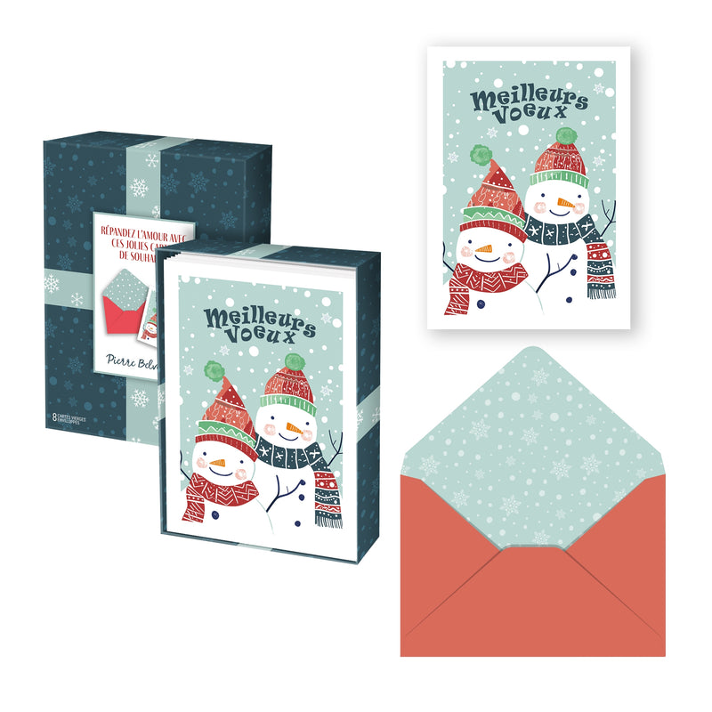 PBI ACN - CARTE NOEL ENS. DE 8 2 BONHOMME DE NEIGE 2024 - Limolin 