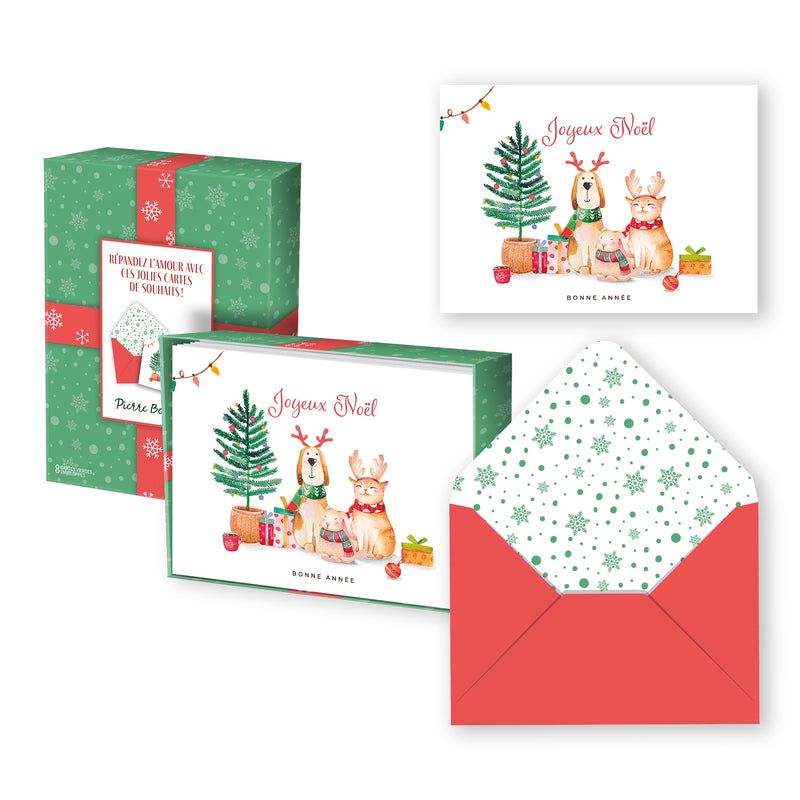 PBI ACN - CARTE NOEL ENS. DE 8 ANIMAUX DOMESTIQUES 2024 - Limolin 