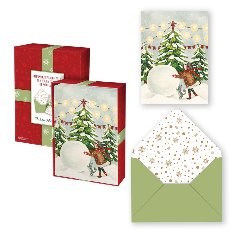 PBI ACN - CARTE NOEL ENS. DE 8 BOULE DE NEIGE 2024 - Limolin 