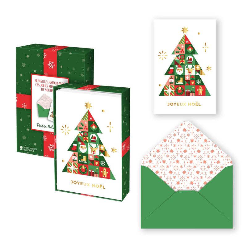 PBI ACN - CARTE NOEL MINI ENS. DE 8 SAPIN 2024 - Limolin 