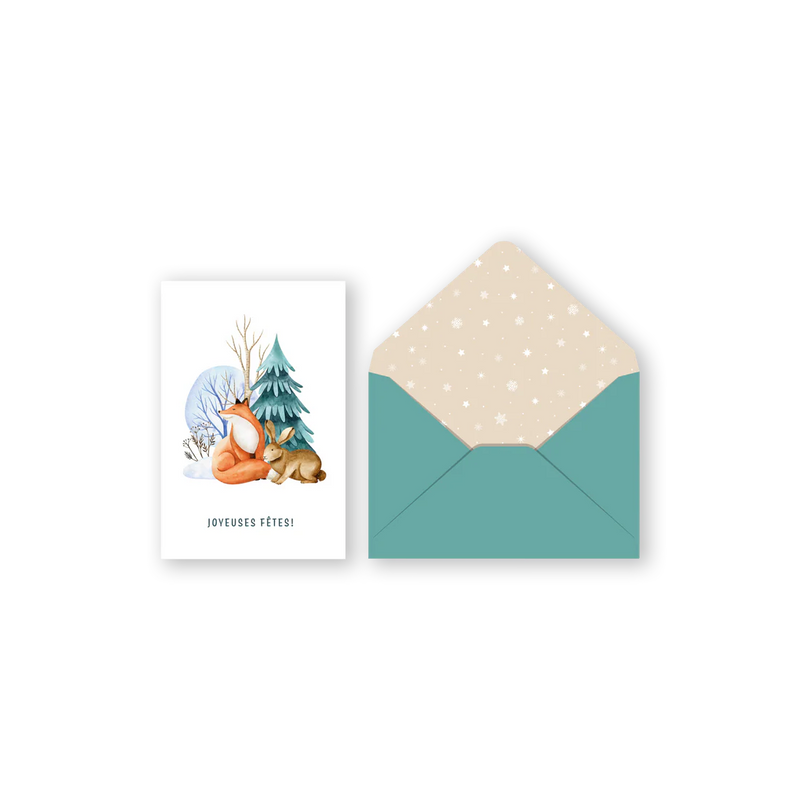PBI ACN - CARTE NOEL MINI IDV./ LAPIN ET RENARD 2024 - Limolin 