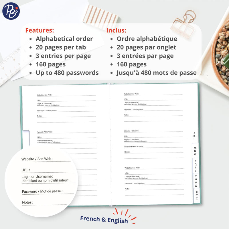 Pierre Belvedere - PASSWORD NOTEBOOK - 5 STARS - Limolin 